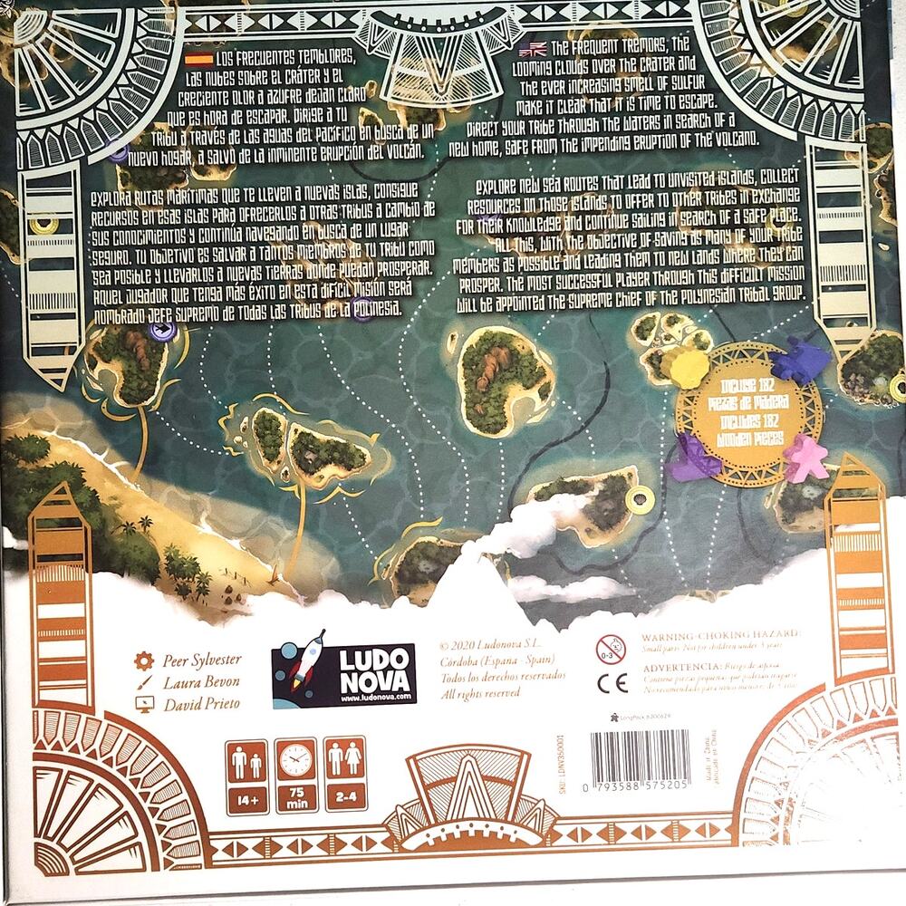 Polynesia Strategy Board Game by Peer Sylvester 2-4 Player Escape the Volcano - Picture 4 of 9